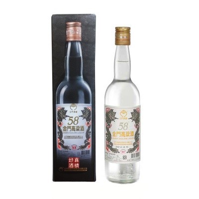 金门高粱酒白金龙黑盒58度(600ML)